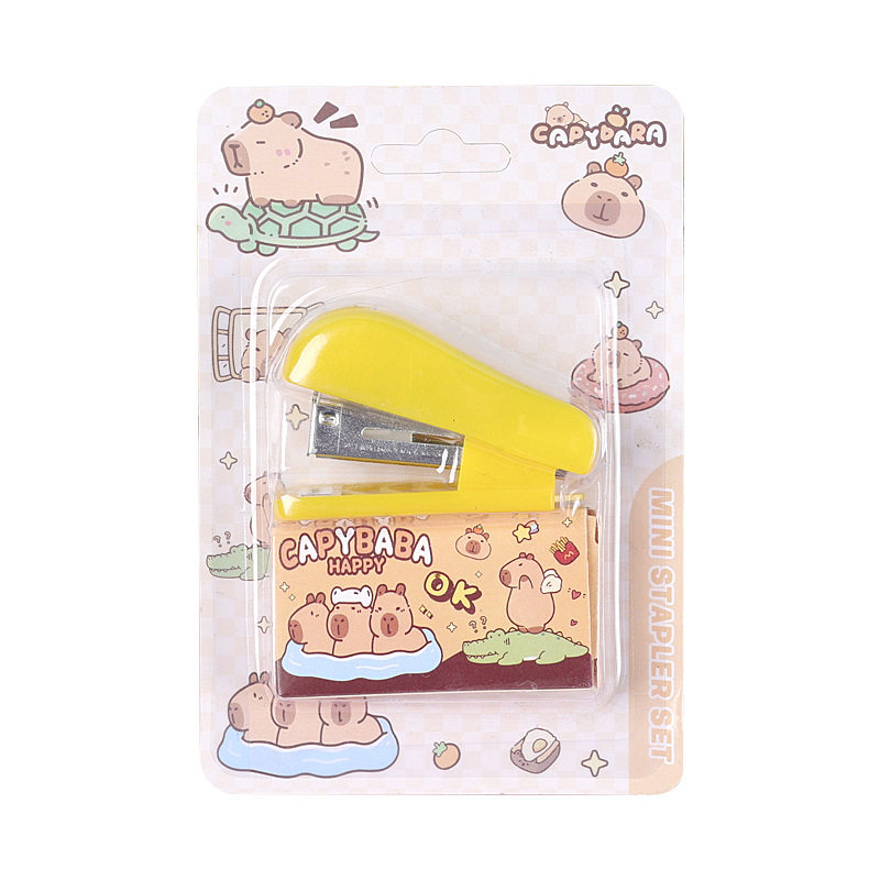 Cute mini capibala stapler set gift