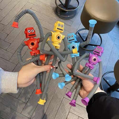 创意百变机器人拉伸小玩具带灯小学生奖品小礼品幼儿园全班礼物 - 图0