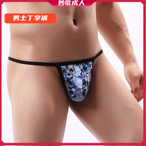 Spice Temptation Mens Underwear Hollowed-out Skull Head Printed Low Waist Mens Tints Pants SM Sex supplies Mens teaching