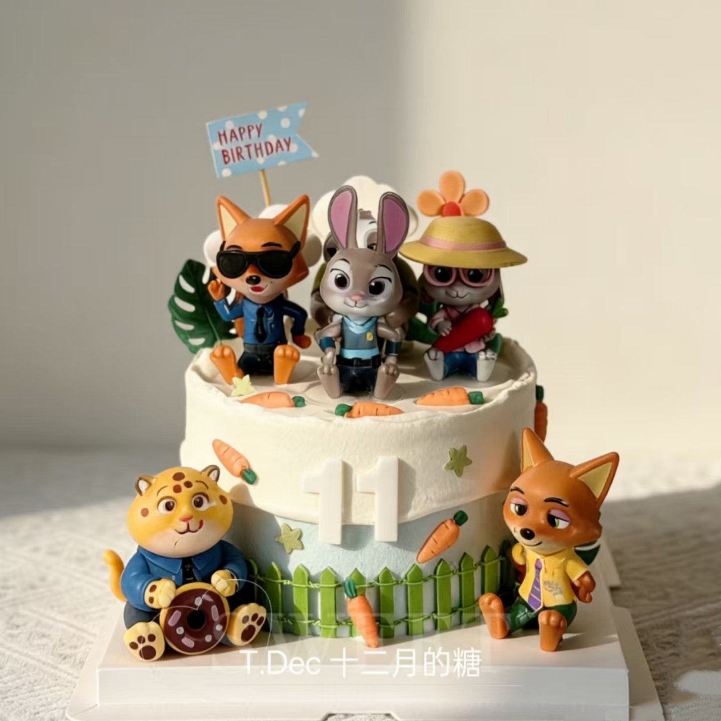 动物城卡通生日蛋糕装饰摆件兔子警官小狐狸儿童生日甜品烘焙配件,淘宝优惠券,粉丝福利购,淘宝优惠卷