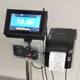 Weighing electronic scales with card swiping and label printing support for secondary development scales for hospital waste and other environments