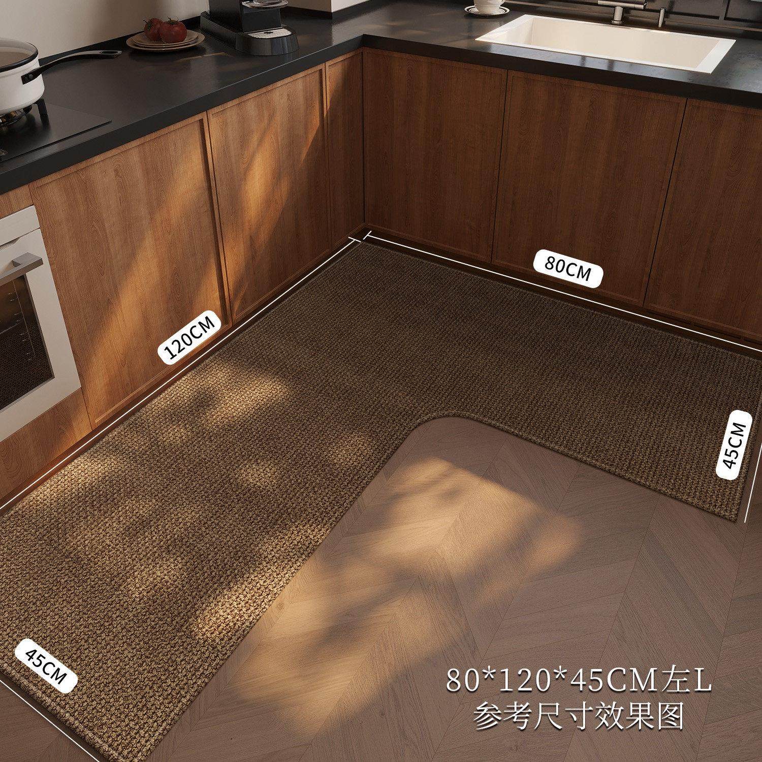 L型厨房专用地垫2025新款吸水吸油防油污耐脏脚垫免洗可擦可定制,淘宝优惠券,粉丝福利购,淘宝优惠卷