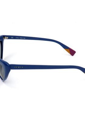 FURLA芙拉女士太阳镜防紫外线遮光抗强光清晰视野猫眼型蓝色