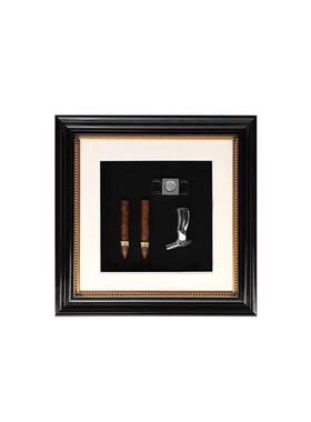 设计师严选样板间书房酒柜轻奢高端黑色皮革酒具威士忌醒酒器摆件