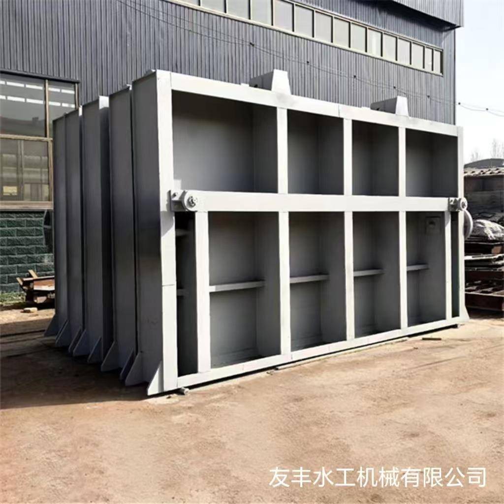 钢制闸门手电电动机闸一体平板不锈钢滑轮式铸铁闸门弧形钢闸门 - 图1