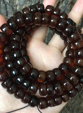 天然满血山龟甲老型桶珠手链108佛珠链男女民族风桶珠项链