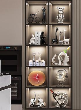 创意人物书挡酒柜摆件家居装饰品客厅玄关书柜桌面书立架陶瓷工艺