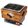 Source Factory Commercial Desktop Japanese Wooden Frame 10 Single Cylinder 9 Grid Electric Oden Cooking Machine String and Grid Cooking Pot