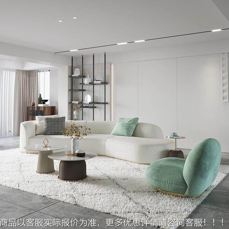 轻奢岩板 茶几组合大小圆形CJ-013意式现代简约锈钢创意红网不民,淘宝优惠券,粉丝福利购,淘宝优惠卷