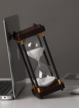 沙漏计时器儿童时间30半小时60分钟流沙瓶桌面装饰品轻奢家居摆件