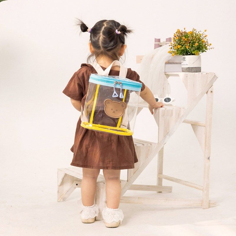 儿童双肩包韩版轻便防水可爱卡通塑料沙滩透明果冻玩具收纳书包潮,淘宝优惠券,粉丝福利购,淘宝优惠卷