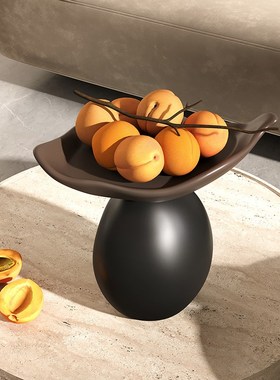 时来运转钥匙收纳入户玄关摆件侘寂极简轻奢果盘桌面装饰乔迁礼品