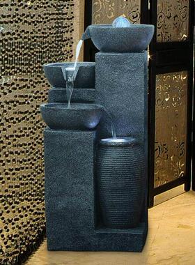 欧式陶罐喷泉流水摆件客厅室内假山艺术品循环水系统加湿器入口盆