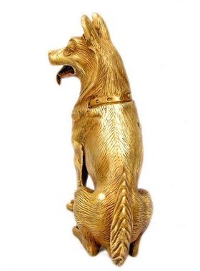 纯铜狗黄铜狼狗一对铜狗生肖狗补西北角家居客厅工艺品礼品摆件