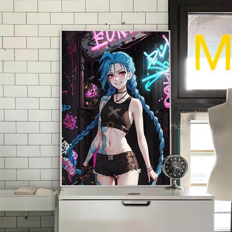 金克丝钻石画2024新款英雄联盟人物手工线绣十字绣水钻带框卧室5d,淘宝优惠券,粉丝福利购,淘宝优惠卷