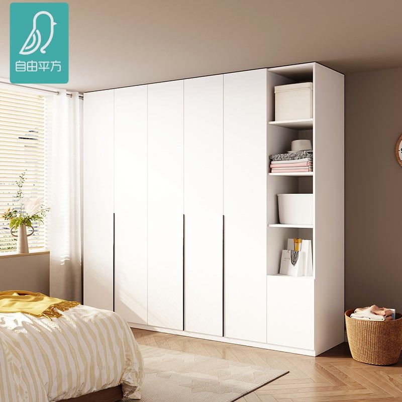 家用卧室拉门衣柜一门到顶柜子简约现代平开门衣橱小户型省空间,淘宝优惠券,粉丝福利购,淘宝优惠卷