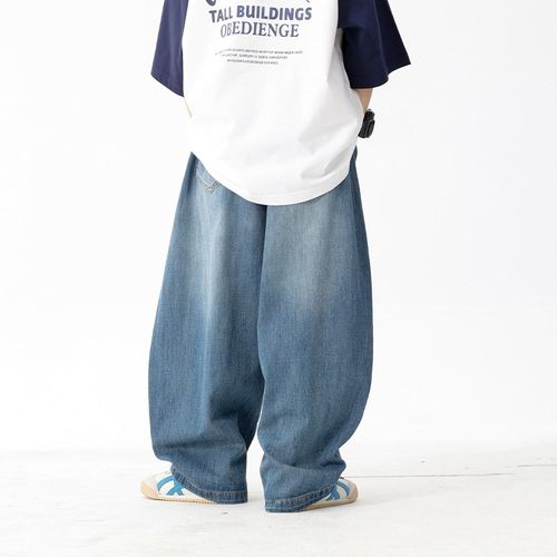 儿童洋气软糯薄款冰丝牛仔防蚊裤2025夏季男童宽松休闲弯刀裤长裤 - 图2