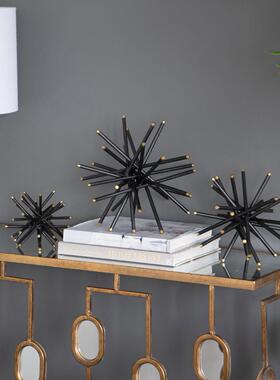 SOLO HOUSE出口美国金属海胆几何体桌面墙面摆挂件玄关桌面摆件