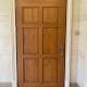 Myanmar teak pure wood door bedroom soundproof interior door pineapple grid solid wood walnut sabili sliding door