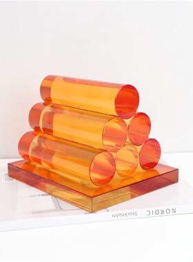 欧式创意水晶摆件样板房售楼部卧室书房客厅桌面T月牙房间软装饰