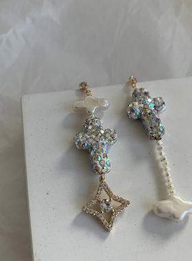 《神的旨意》周年限定古董级别高亮老螺纹珍珠项链耳饰时尚百搭