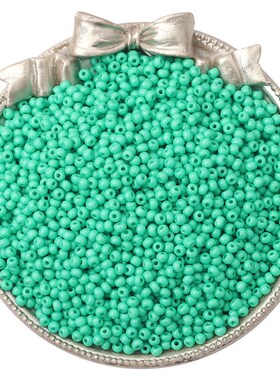 450g手串珠子散珠论斤卖2/3mm油画实色烤漆琉璃玻璃米珠diy项链
