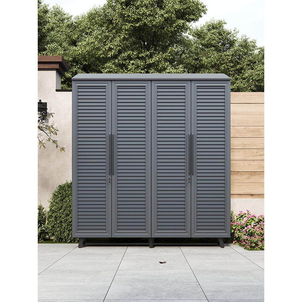 户外收纳柜防水防晒铝合金多功能门口杂物鞋柜别墅收纳储存置物柜,淘宝优惠券,粉丝福利购,淘宝优惠卷