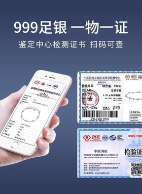 999纯银守护手链女生2024新款轻奢小众精致手镯情人节礼物送女友