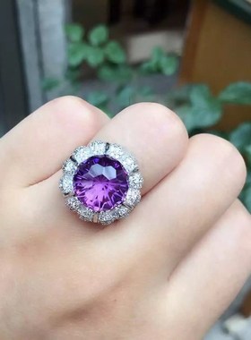 925银戒指空托 时尚豪华 代镶嵌水晶玉髓等 活圈 圆12 12*12