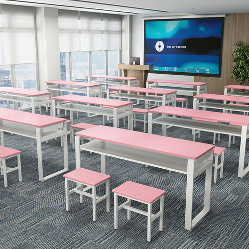 培训桌椅组合办公桌会议桌长条桌学习课桌员工培训简易工作台 - 图1