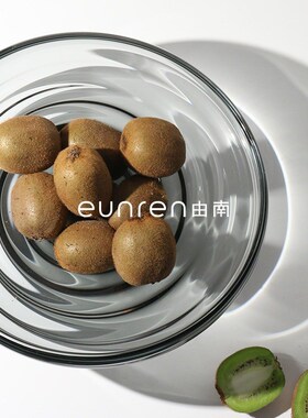 简约现代透明g玻璃几何水果盘售楼处样板房间软装饰品茶几餐桌摆