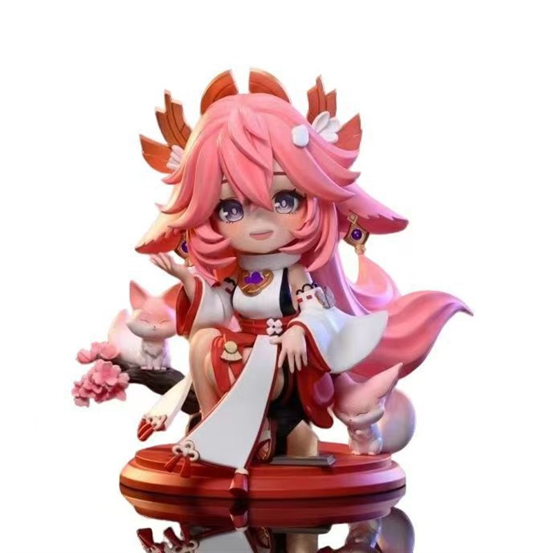 Hand Yae Shenzi Walnut Ganyu Yuanshen model two-dimensional ornaments anime toy chassis cute color
