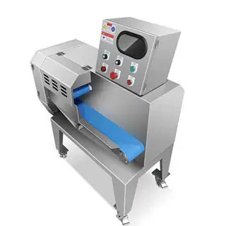 商用双头切片机 全自动多功能切菜机 饭堂厨房食品土豆姜片切条机 - 图1