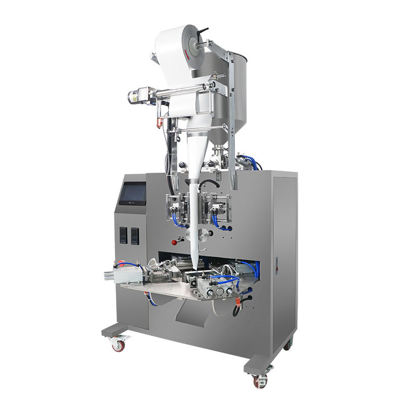Fully automatic liquid triangle bag packaging machine Essence lotion face cream shampoo triangle bag packaging machine