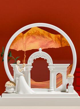 采购产品北瀚美高端小众流沙画装饰品，婚礼客厅装饰品，闺蜜，新