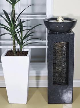 流水财富摆件喷泉吸引财富户外阳台庭院花园循环水帷幕地板景观家