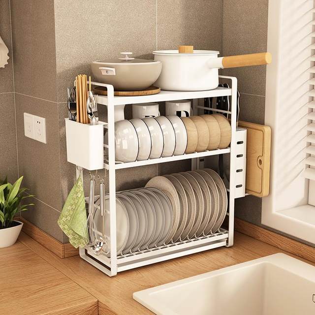 Dish storage rack narrow sink drain rack small bowl rack dish chopsticks drain sink kitchen storage rack next to the sink