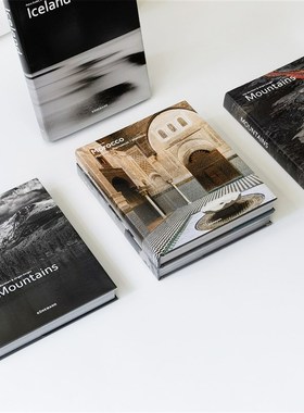 地理风光a摄影英文真书样板间装饰中古侘寂书房咖啡厅欧式饰品摆