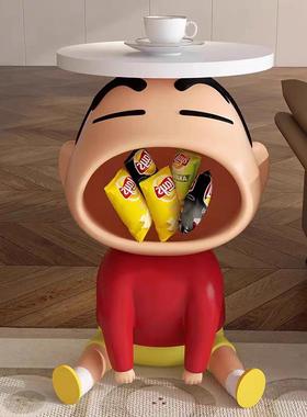 蜡笔小新客厅沙发边几家用卧室小型床头柜落地替代品摆件乔迁送礼