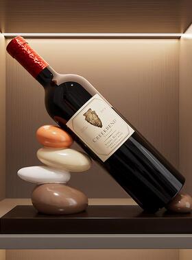 时来运转红酒架摆件轻奢高档简约现代高级感客厅餐柜酒柜装饰品