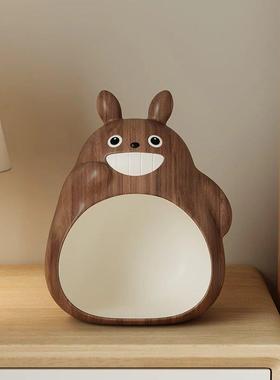 龙猫摆件入户玄关钥匙收纳创意卡通客厅电视柜桌面可爱治愈装饰品