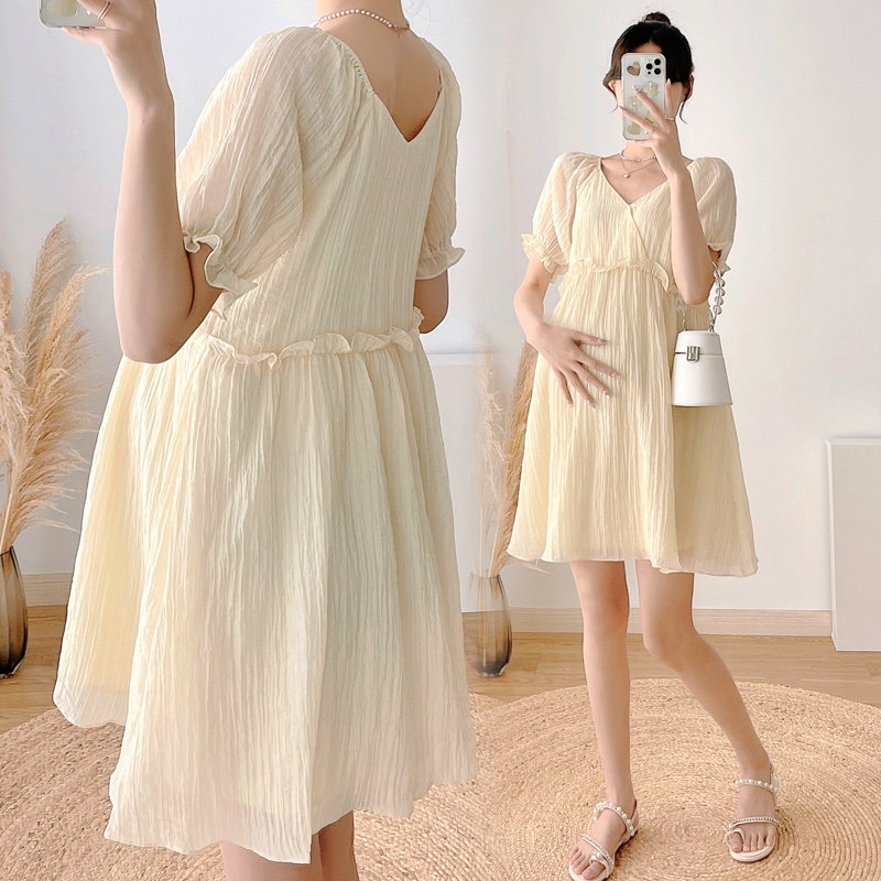 孕妇装夏装时尚洋气网红短袖连衣裙宽松大码裙子夏季韩版孕妇裙夏,淘宝优惠券,粉丝福利购,淘宝优惠卷