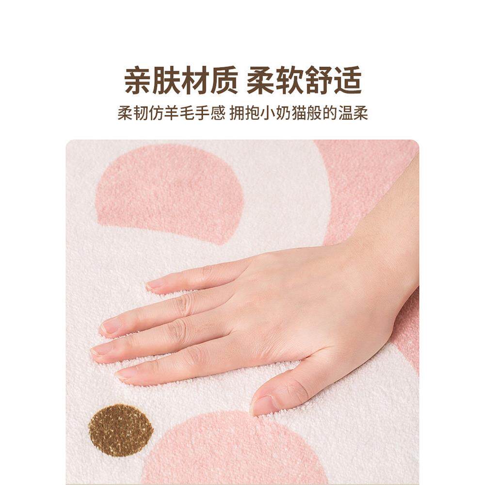 Long Bedroom Rug Bedside Bedside Blanket Master Bedroom Girls Cute Plush Thickened Kids Room Floor Mat No