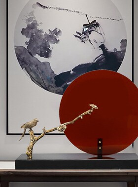 新中式家居亚克力装饰摆件现代中式样板房间售楼处别墅软装饰品