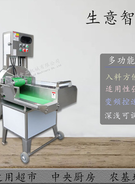 萝卜切片机韭菜切段机商用数控变频大型单头切菜机酸菜白菜切丝机