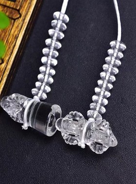 天然白水晶佛珠 108颗手持佛珠 男女款手链项链 斜挎链饰品