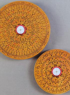 桃木罗盘实木质纯手工高精度专业随身携带三合综合办公室桌面摆件