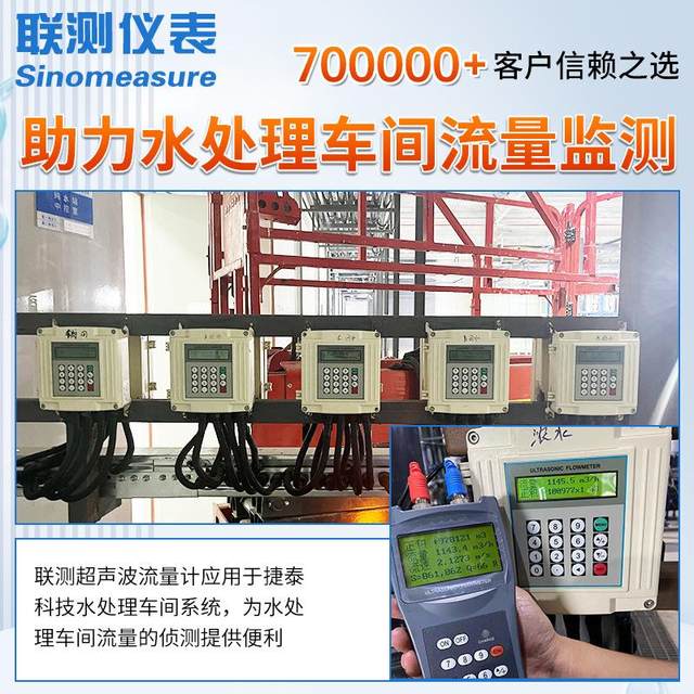 Handheld wall-mounted ultrasonic flowmeter high temperature tap water hot water outer clamp outer cover ultrasonic flowmeter