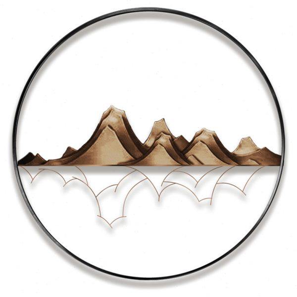 中式圆形茶室金属铁艺墙面壁挂玄关背景墙内嵌假山立体装饰挂件,淘宝优惠券,粉丝福利购,淘宝优惠卷