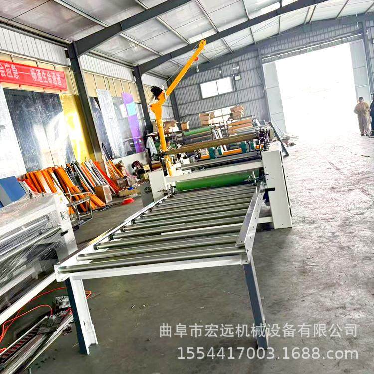 pvc发泡板密度板宣高速纸贴纸机双面滚胶贴面机自动进板自动码垛,淘宝优惠券,粉丝福利购,淘宝优惠卷